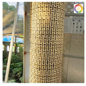 แผ่นปูไม้ไผ่ธรรมชาติจากแบบม้วนสไตล์เวียดนามสำหรับตกแต่งผนังและเพดาน - Product Image 3