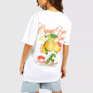 Camiseta holgada de gran tamaño con estampado o logotipo bordado, camisetas personalizadas de corte cuadrado para mujer, fabricante OEM, proveedor - Product Image 2