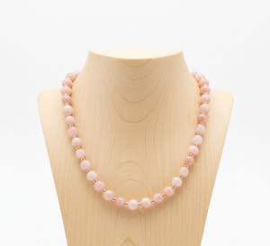 Bracelet-collier unisexe en argent 925 plaqué or rose avec perles de morganite, 18 pouces, noué à la main, tendance, vente chaude - Product Image 6