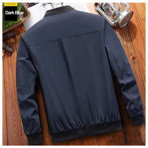<b>Men</b> Winter New Arrival Fashion Latest Design Streetwear Low MOQ Stand Collar Casual <b>Jacket</b> with Front Logo Customizable - Product Image 3