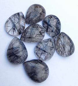 พลอยควอตซ์คริสตัลอัญมณีทรงลูกแพร์ทำจากทับทิมสีดำหลวมขนาด8-20มม. 8มม. ความสูง8มม. สำหรับบุคคลที่สามขายส่ง - Product Image 3