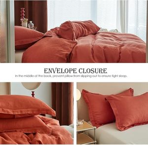 Funda nórdica de algodón 100%, 3 uds., estilo básico, Lino lavado francés Natural 200TC, ropa de cama suave y transpirable, hogar, boda, Hotel, Hospital - Product Image 4