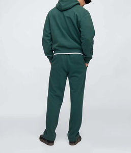 Conjunto Deportivo Casual de Dos Piezas para Hombre, 2025, 100% Poliéster Transpirable, Forro Polar Sólido para Invierno, Unisex, con Dobladillo Dividido - Product Image 2