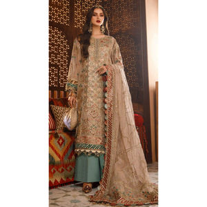 Nouveau 2023 dernière Collection Pure Organza broderie et travail manuel Salwar Kameez avec Dupatta approvisionnement en gros d'usine - Product Image 1