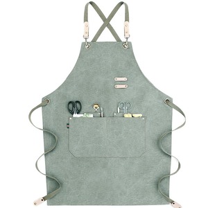 2024 nuevo delantal de cocina personalizado con bolsillos MOQ bajo para hombres y mujeres - Product Image 1