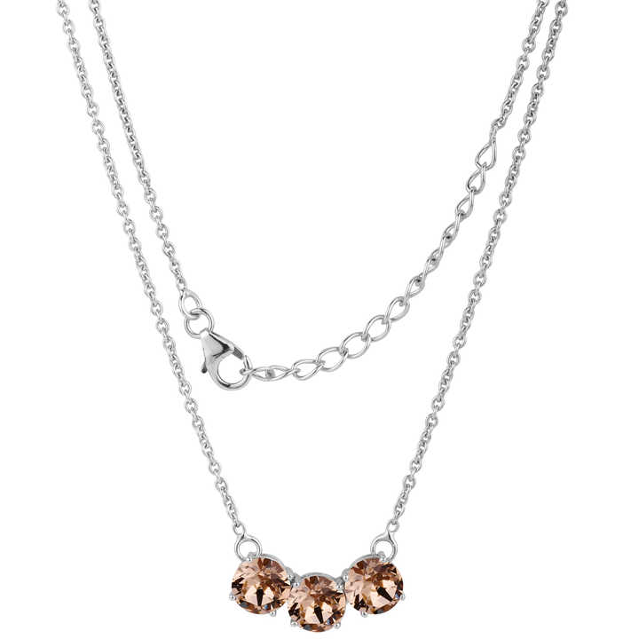 Vintage 925 Silver Necklace and Earring Set for Ladies with 18K Gold and Rhodium Plating Fashion Jewelry Sets by for Swarovski