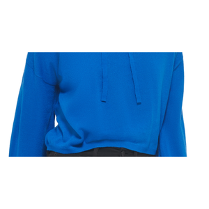 Top con Cappuccio Blu da Donna Calvin Klein, Maniche a Campana, Crop Top Sportivo in Maglia, Taglia Unica, Alta Qualità, Collezione Invernale - Product Image 3
