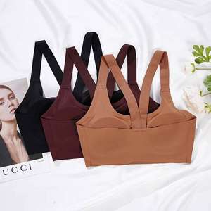 บราไร้รอยต่อระบายอากาศได้ดีสำหรับผู้หญิงสปอร์ตบราออกกำลังกายเซ็กซี่แบบนุ่มโลโก้ออกแบบได้ตามต้องการ - Product Image 2