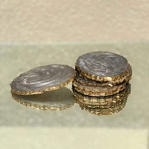 Juego de posavasos de resina gris ceniza de 6 piezas de alta calidad, alfombrillas y almohadillas de estilo clásico hechas a mano para café, té, otras bebidas - Product Image 4