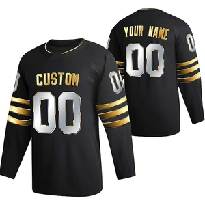 High Quality Breathable Custom Ice Hockey Jersey 100% <b>Polyester</b> Anti-Bacterial Best Quality Wholesale Fashion Design Your Own - Product Image 2