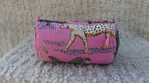 Ensemble de 3 pièces de trousse de toilette en coton indien imprimé animal, trousse de voyage, pochette de maquillage, trousse de toilette matelassée, trousse de rasage, trousse de toilette - Product Image 5