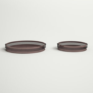 Plateau de service en aluminium antique fait à la main personnalisé en gros au meilleur prix pour la décoration de Noël de l'hôtel et du restaurant - Product Image 2