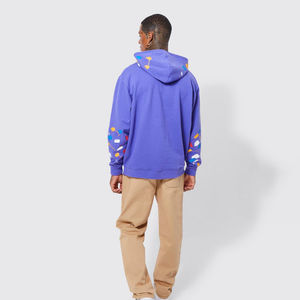 Sweat-shirt à capuche surdimensionné personnalisé pour hommes 100% coton sweat-shirt à capuche d'hiver à motif solide lavé à l'acide avec OEM - Product Image 4