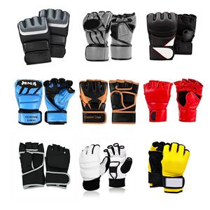 Vente en gros de gants en cuir MMA demi-doigt de combat d'entraînement avec logo personnalisé Fournisseur de gants de combat de grappling - Product Image 5