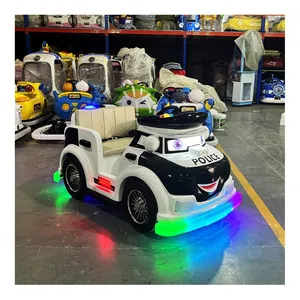 Mini eğlence parkı çocuklar ve yetişkinler için polis çocuklar elektrikli çarpışan araba tampon Buddy binmek sürmek