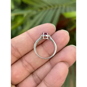 Rhodolite <b>Garnet</b> Fine <b>Ring</b> 925 Sterling <b>Silver</b> Handmade Gemstone Jewelry Wholesale Supplier - Product Image 4
