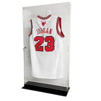 Cadre de maillot de sport à LED Vitrine verrouillable Cadre de boîte d'ombre pour exposer les vêtements de sport Présentoir de t-shirts