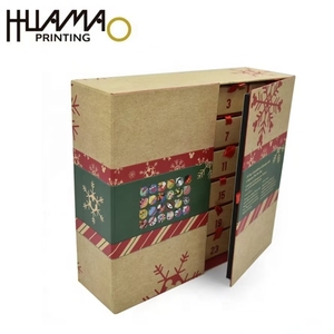 2026 Christmas Advent Calendar <b>Box</b> Book Shape Double Door Kraft Paper <b>Empty</b> 24 Drawer Countdown <b>Gift</b> <b>Box</b> Custom Logo - Product Image 4