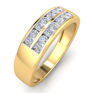 Bague de mariage classique en or massif 18 carats pour femme élégante 0.99Cts VS Clarity Lab Grown EF Diamond Luxurious IGI Jewelry - Product Image 1