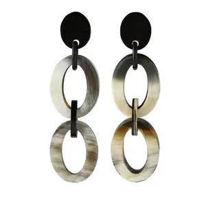 Unique Design Teardrop - Shaped Horn Buffalow Earrings High Fashion Jewelry Earrings Vietnam Wholesale