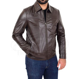 Chaqueta de Cuero de Invierno de Alta Calidad Hecha a Medida para Hombre, de Cuero Vacuno Genuino, con Logotipo Frontal, Estilo Casual, Secado Rápido y Transpirable - Product Image 2
