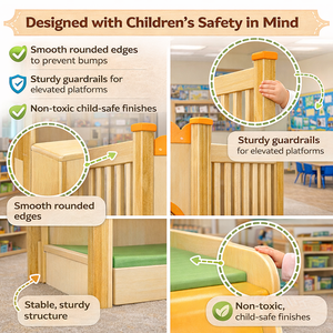 Aire de jeux intérieure en <span class=keywords><strong>bois</strong></span> Montessori pour la maternelle avec zones d'escalade sécurisées et espaces de jeu pour l'équipement de garderie - Product Image 3