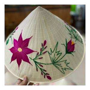 หมวกทรงกรวยใบปาล์มทำด้วยมือเป็นสัญลักษณ์สไตล์เวียดนามน้ำหนักเบาเหมาะสำหรับงานกลางแจ้งเทศกาลของขวัญของที่ระลึก - Product Image 6