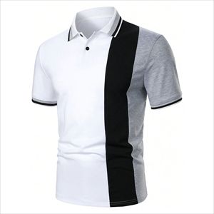 เสื้อเชิ้ตแขนสั้นผ้าถักผสมฝ้าย/ใยไผ่สำหรับผู้ชาย ทรงพอดีตัว ดีไซน์เรียบง่าย สวมใส่สบายตลอดวัน - Product Image 5