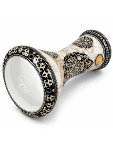 Gawharet El Fan - Darbuka Arabesca Azul Perla de 22 cm - Doumbek Egipcio Hecho a Mano - Product Image 2