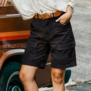 High Quality Sustainable Breathable Eco-Friendly Canvas Women Cargo Shorts with Mid Waist 100% Cotton New Arrival - Product Image 6