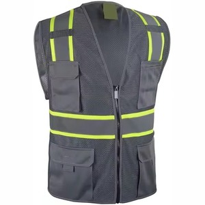 Chaleco de Seguridad de Alta Visibilidad para Hombre, Otoño, Tejido de Poliéster/Algodón Transpirable y Duradero para Construcción, Tráfico y Trabajos al Aire Libre - Product Image 1