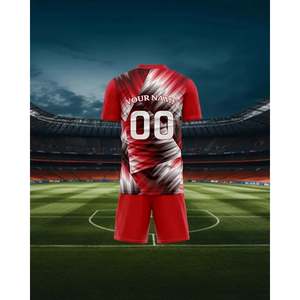 Maillots de football américains pour adultes de haute qualité, service de découpe automatisée, maillot de football rouge - Product Image 1