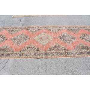 Alfombra Turca de 4.9x12.5 pies, Alfombra Vintage, Alfombra Oriental Roja y Negra - Product Image 3