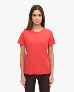 Camiseta informal OEM para mujer, Top corto de manga corta de entrenamiento ajustado para primavera y otoño, ropa deportiva sólida - Product Image 1