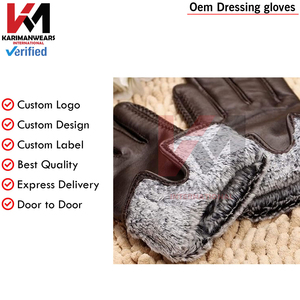 Gants de cérémonie en cuir d'agneau véritable de luxe, ajustement confortable, pour l'hiver et les soirées, vente en gros - Product Image 3