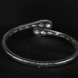 Bracelet en diamant de tennis en or blanc 10 carats avec des bijoux élégants et luxueux de taille brillante ronde pour l'anniversaire des enfants - Product Image 4