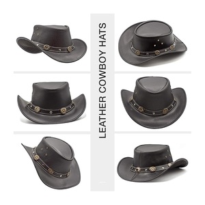 Sombrero de vaquero de poliéster transpirable hecho a medida para hombre, impermeable, estilo occidental, viajes al aire libre, pesca - Product Image 2