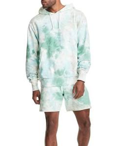 <b>Men's</b> Custom Two-Piece Acid Wash Cropped <b>Hoodie</b> <b>and</b> <b>Shorts</b> <b>Set</b> 100% Cotton Wholesale Breathable Regular Size <b>Men's</b> <b>Short</b> <b>Sets</b> - Product Image 1