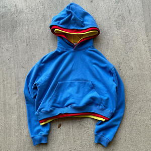 2025 personnalisé hommes surdimensionné poids lourd Denim à capuche Zip pull Style Vintage soleil fané en détresse lavé à l'acide bases à capuche - Product Image 2