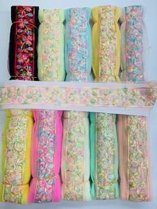 Hóa Chất ren phi vải tuyn ren TRIM vải Gimp Milky mượt thêu Polyester chủ đề Băng giao dịch trong bán buôn - Product Image 2