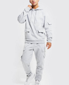 Vente en gros de vêtements de sport ajustés coupe ajustée pour hommes, survêtement de jogging en polaire pour hommes, survêtements en coton respirant uni pour impression - Product Image 3