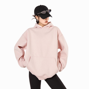 Conjunto de 2 Piezas de Sudadera Holgada de Algodón Tejido para Mujer, Estilo Casual, con Hombros Caídos, Invierno, con Insignia y Logotipo Frontal - Product Image 1