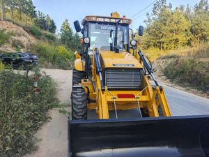 Retroexcavadora CAT 420F usada con cucharón, pulgar hidráulico y cargador frontal de ruedas hidráulico, en venta en Francia - Product Image 5