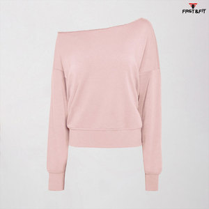 Nueva moda mujer fuera del hombro sudadera antiarrugas transpirable y liso precio al por mayor para adultos y niñas - Product Image 6