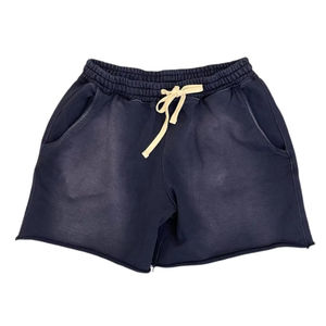 Short sur mesure avec cordon de serrage pour homme Short délavé à l'acide Short Vintage uni en éponge française teint au soleil pierre délavée Short personnalisé pour hommes - Product Image 1