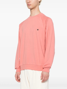 Sweat-shirt unisexe rose à manches raglan avec petit logo Design confortable pour la détente hivernale - Product Image 4