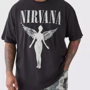 Exclusive Licensed Nirvana Tour Dates Back Print T-Shirt Classic Style, Premium Comfort, Short Sleeve Design, 100% Cotton