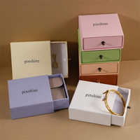 Scatola Regalo in Carta con Cassetto Scorrevole per Gioielli, Collane e Ciondoli, in Cartone Rigido con Velluto e Logo Personalizzato