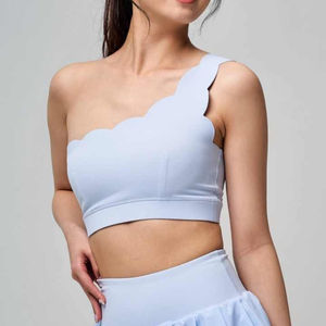 Sujetador Deportivo con Espalda Abierta y un Hombro Descubierto para Mujer, con Relleno y Transpirable, sin Tirantes, el Mejor Sujetador Deportivo Suave para Damas - Product Image 1