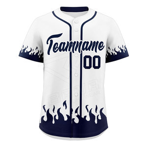 Uniformes Deportivos Transpirables de Diseño Personalizado, Camisetas de Béisbol de Talla Grande, Sublimación al por Mayor, Uniformes con Botones - Product Image 1